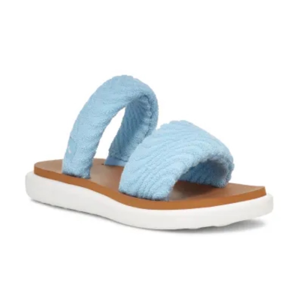 KOOLABURRA by Ugg Alane Terry Slides, NWT, Clear Sky Blue, Women’s 9